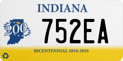 IN license plate 752EA