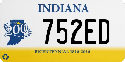 IN license plate 752ED