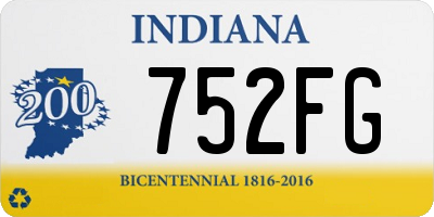 IN license plate 752FG