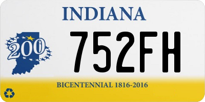 IN license plate 752FH