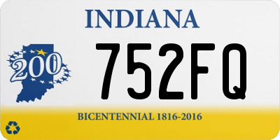 IN license plate 752FQ