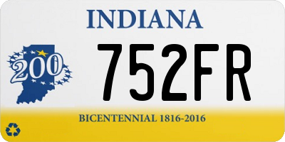 IN license plate 752FR