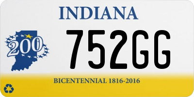 IN license plate 752GG