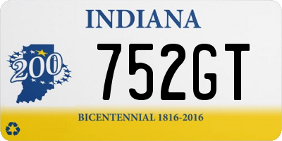 IN license plate 752GT