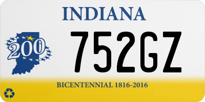 IN license plate 752GZ