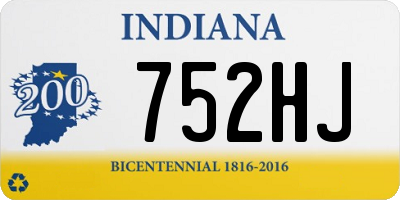 IN license plate 752HJ