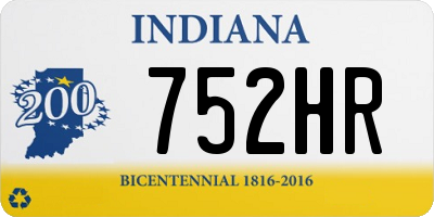 IN license plate 752HR