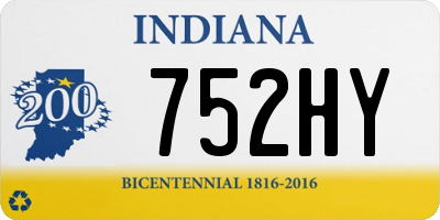IN license plate 752HY
