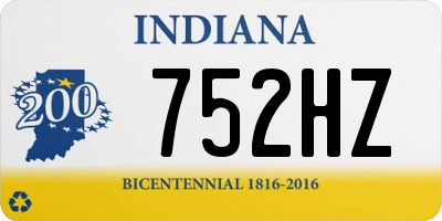 IN license plate 752HZ