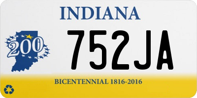 IN license plate 752JA
