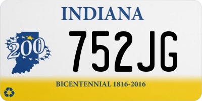 IN license plate 752JG