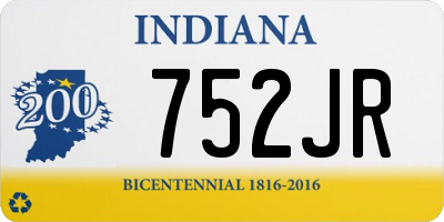 IN license plate 752JR