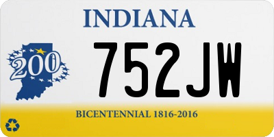 IN license plate 752JW