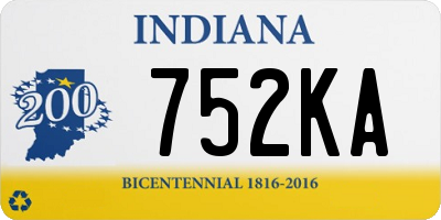 IN license plate 752KA