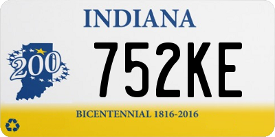 IN license plate 752KE