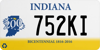 IN license plate 752KI