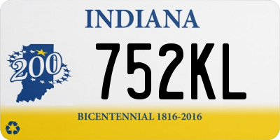 IN license plate 752KL