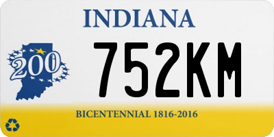 IN license plate 752KM