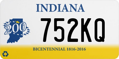 IN license plate 752KQ