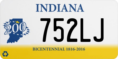 IN license plate 752LJ