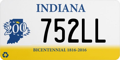 IN license plate 752LL