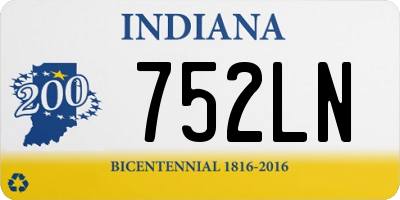 IN license plate 752LN