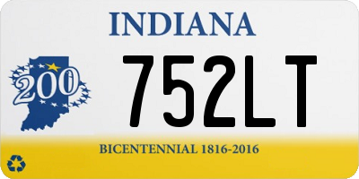 IN license plate 752LT