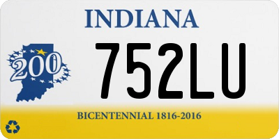 IN license plate 752LU