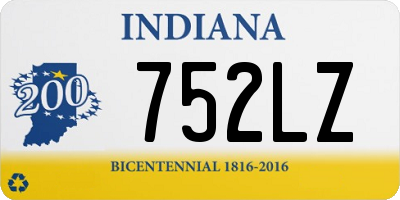 IN license plate 752LZ