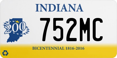 IN license plate 752MC