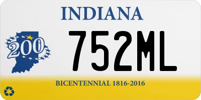 IN license plate 752ML