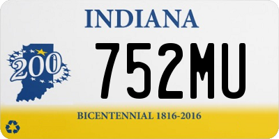 IN license plate 752MU