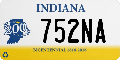 IN license plate 752NA