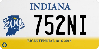 IN license plate 752NI