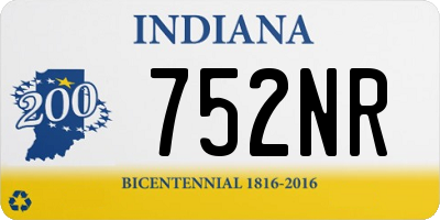 IN license plate 752NR