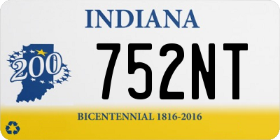 IN license plate 752NT