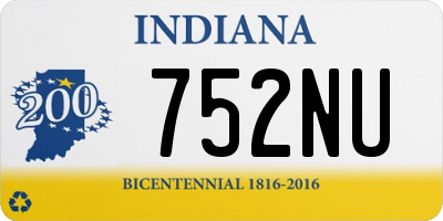 IN license plate 752NU