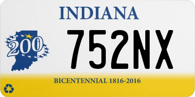 IN license plate 752NX