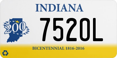 IN license plate 752OL