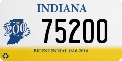 IN license plate 752OO