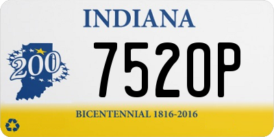 IN license plate 752OP