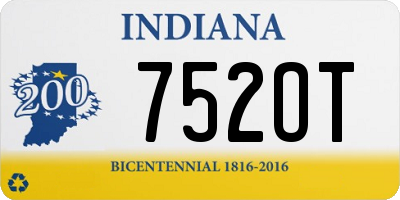 IN license plate 752OT