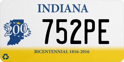 IN license plate 752PE