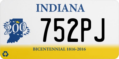 IN license plate 752PJ