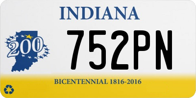 IN license plate 752PN