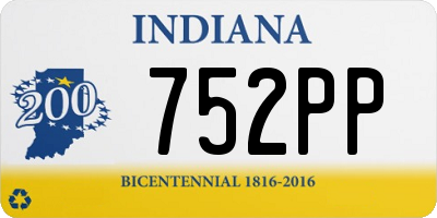 IN license plate 752PP