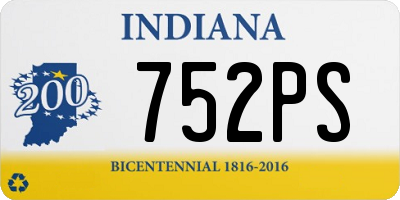 IN license plate 752PS