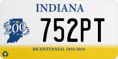 IN license plate 752PT