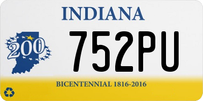IN license plate 752PU