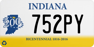 IN license plate 752PY